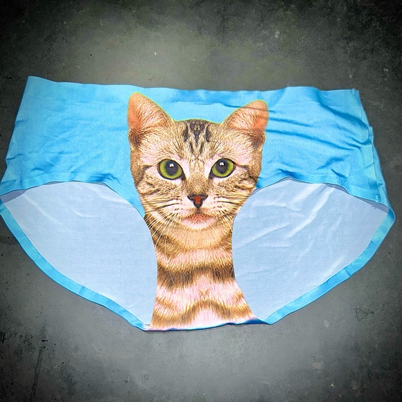 Surprise! Ladies Sexy Kitten Pussy Cat 3D Panties Funny Prank Underwear - Picture 1 of 3